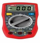  UT33C 掌上型数字万用表 直流电压:200mV-500V/±(0.5%+2);交流电压:200V-500V/±(1.2%+10);直流电流:2000mA-10A/±(1%+2);电阻:200W-20MW/±(0.8%+2);摄氏温度:-40℃～1000℃/±(1%+3);华氏温度:-40℉～1832℉/±(1%+4)
 
